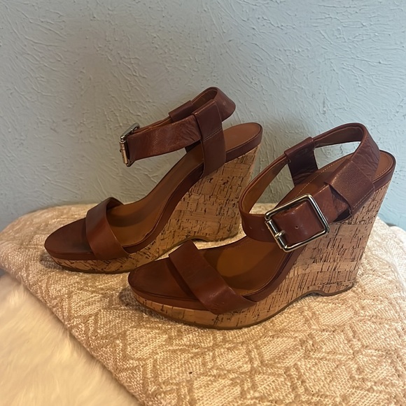 Calvin Klein Brown Wedges in Size 8.5 - Picture 3 of 4